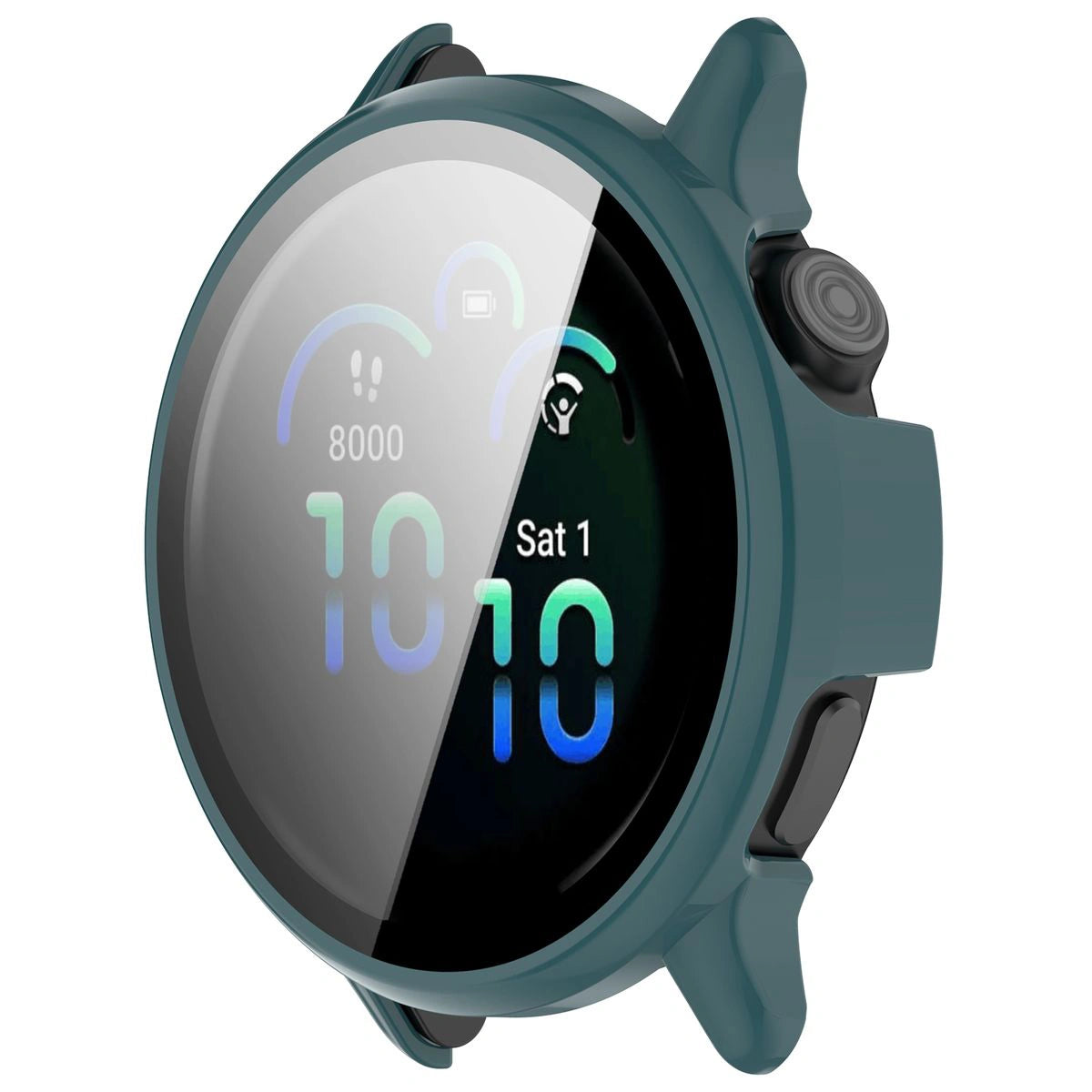 Schutzhülle mit Glas für Garmin Vivoactive 6, Bizon Case+Glass Watch, Grün