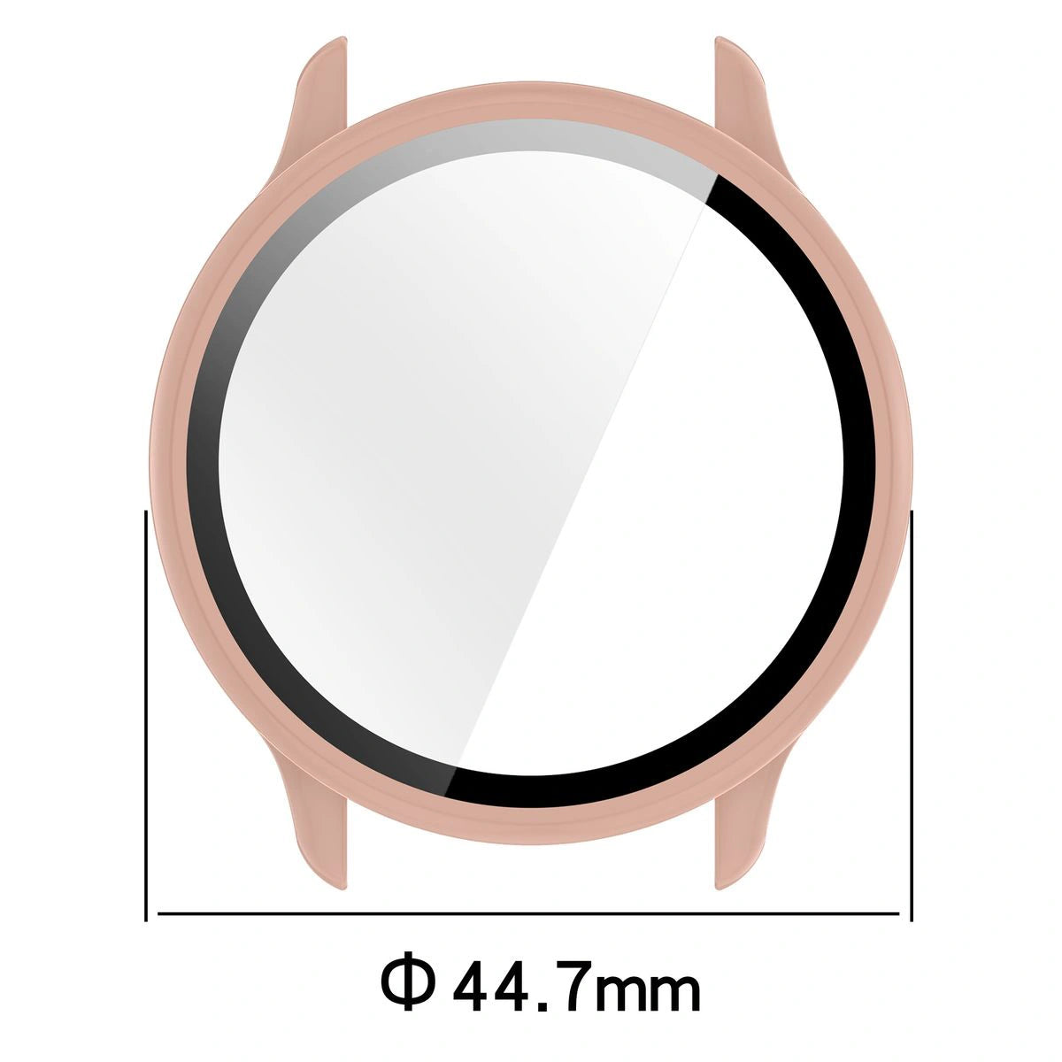 Schutzhülle mit Glas für Garmin Vivoactive 6, Bizon Case+Glass Watch, Rosa