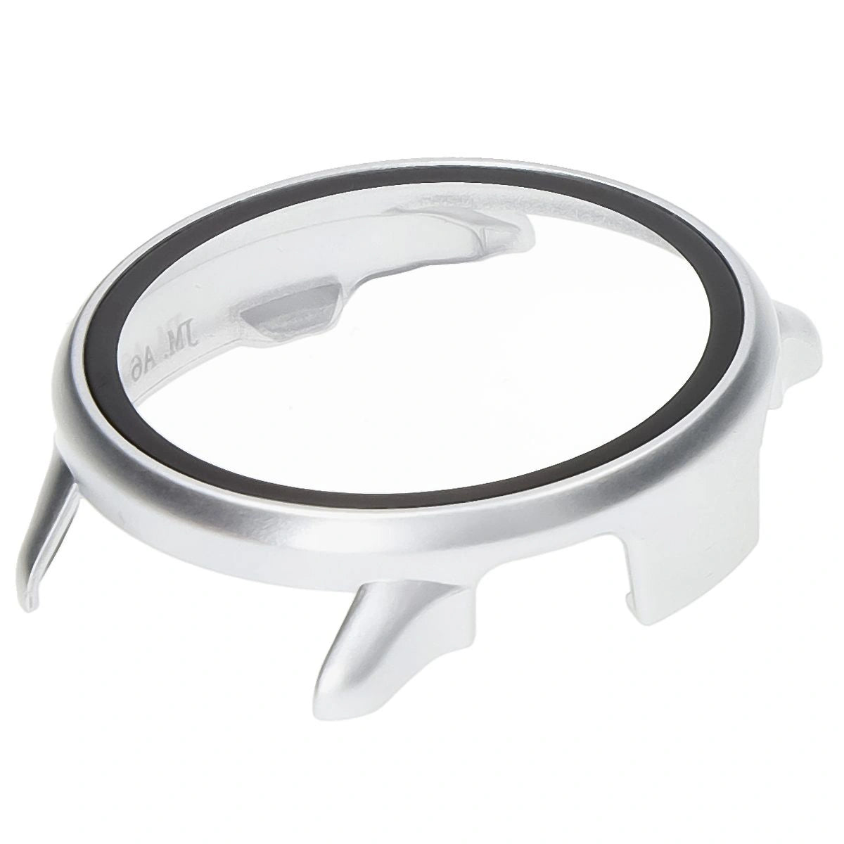 Schutzhülle mit Glas für Garmin Vivoactive 6, Bizon Case+Glass Watch, satiniertes Silbern