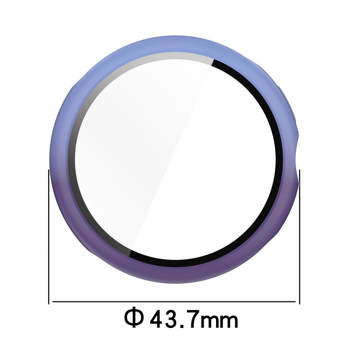 Schutzhülle mit Glas für Google Pixel Watch 3 41mm, Bizon Case Watch Adamo, Blauviolett