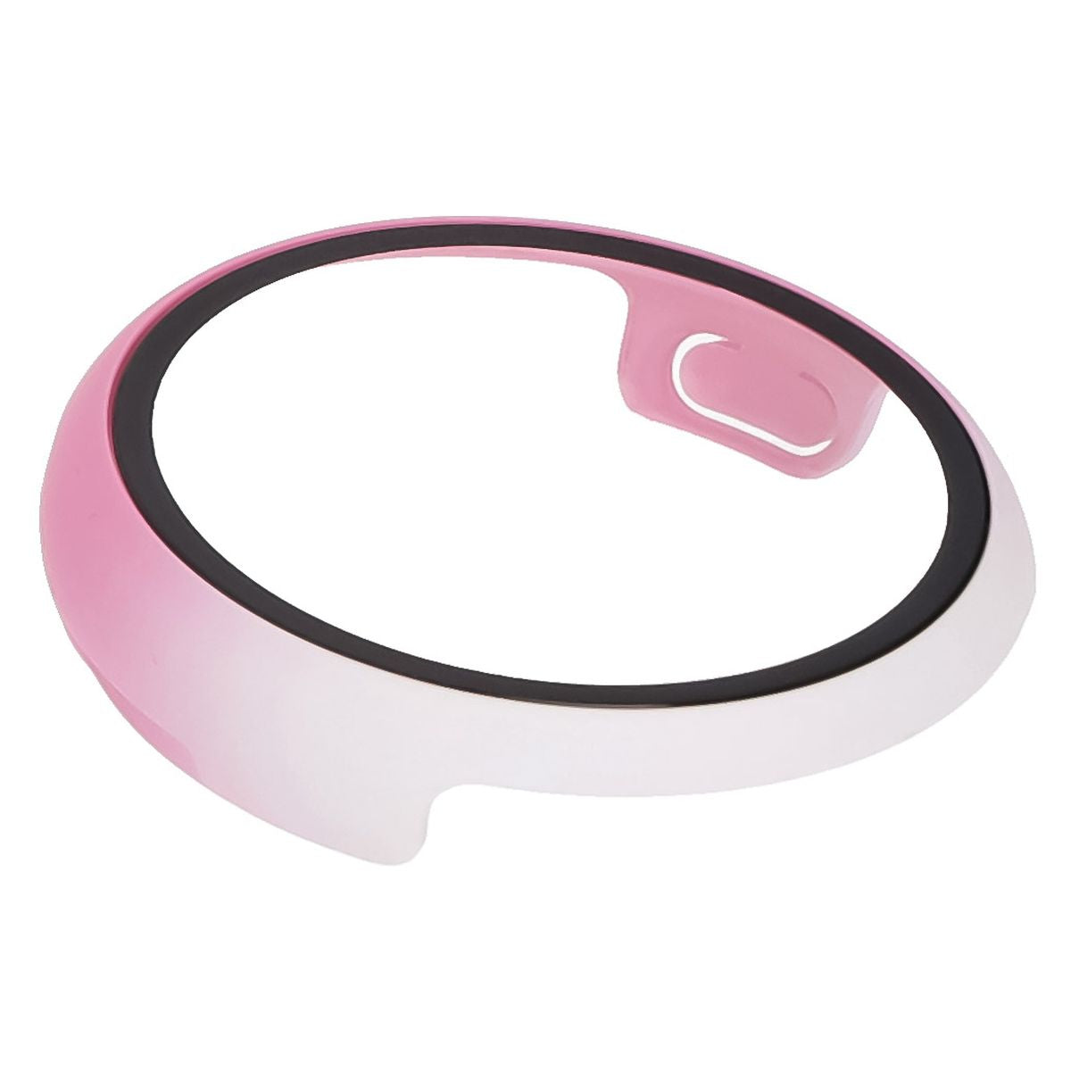 Schutzhülle mit Glas für Google Pixel Watch 3 41mm, Bizon Case Watch Adamo, Weiß-Rosa