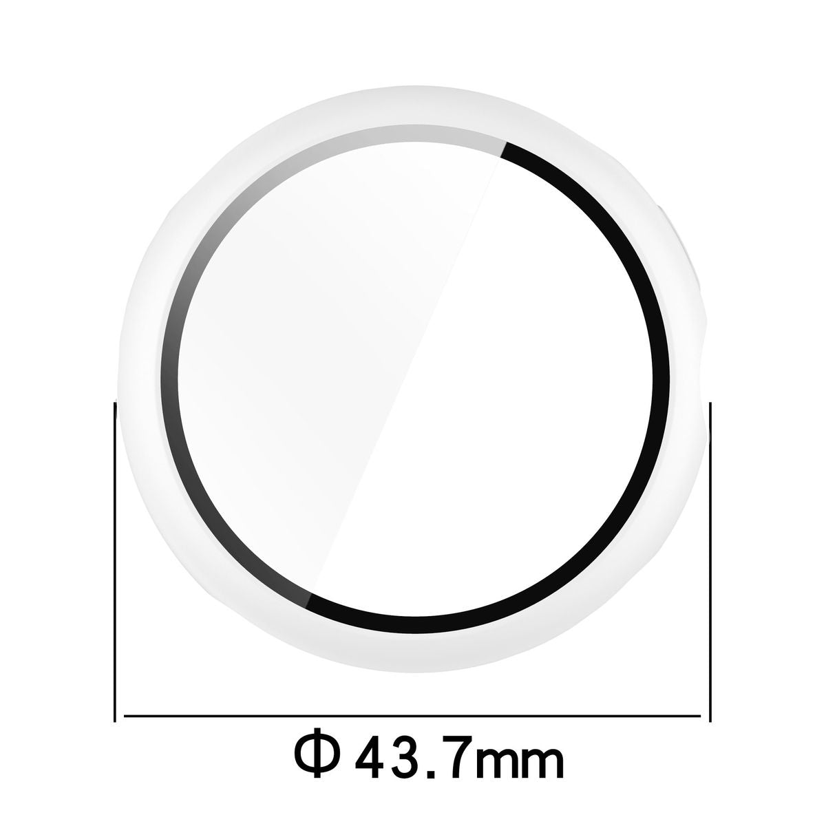Schutzhülle mit Glas für Google Pixel Watch 3 41mm, Bizon Case Watch Adamo, Weiß