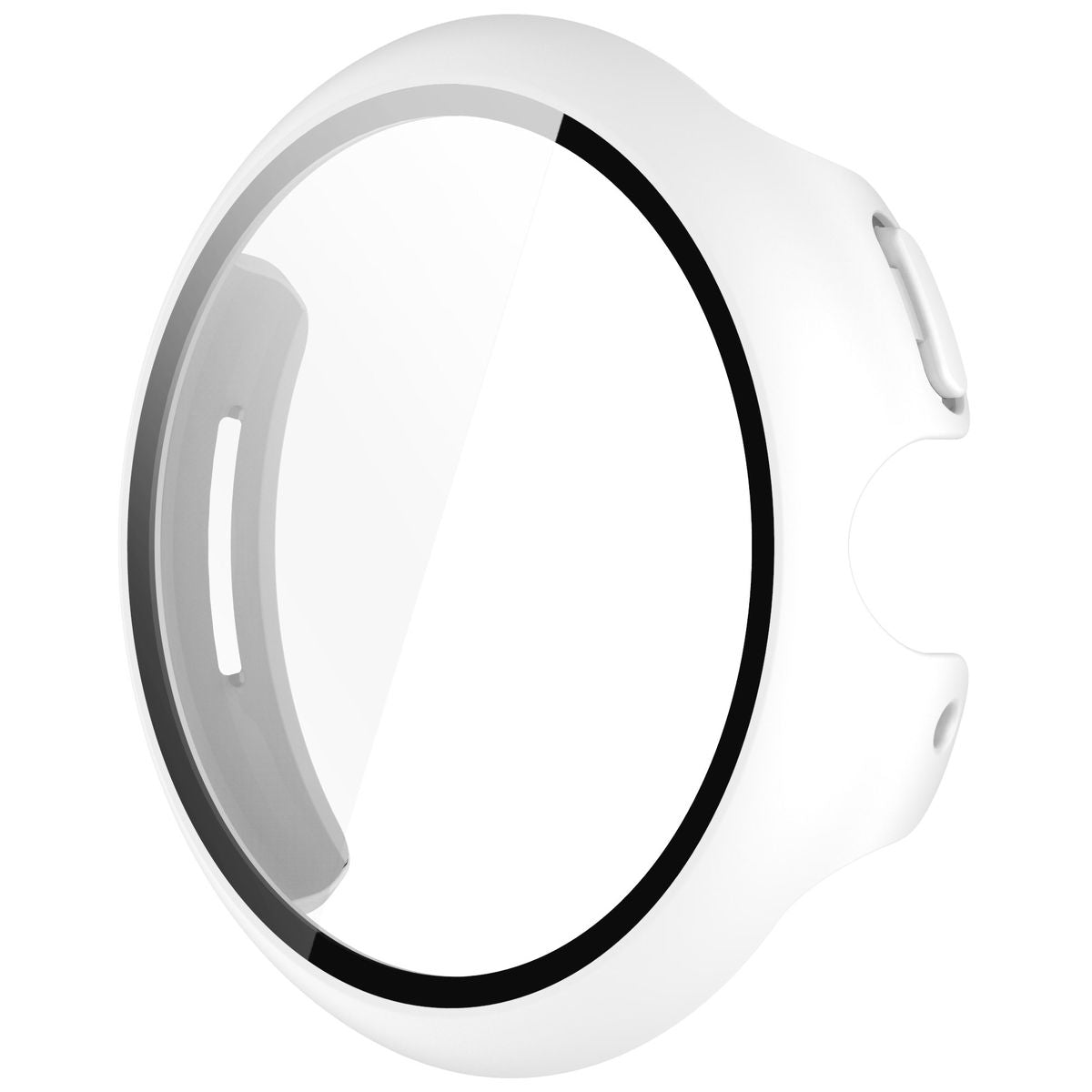 Schutzhülle mit Glas für Google Pixel Watch 3 41mm, Bizon Case Watch Adamo, Weiß