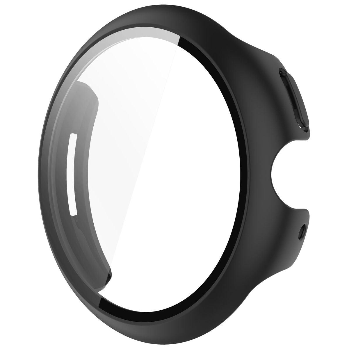 Schutzhülle mit Glas für Google Pixel Watch 3 45mm, Bizon Case Watch Adamo, Schwarz