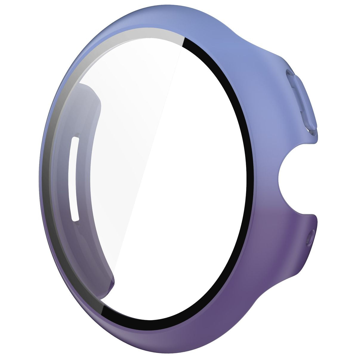 Schutzhülle mit Glas für Google Pixel Watch 3 45mm, Bizon Case Watch Adamo, Blauviolett