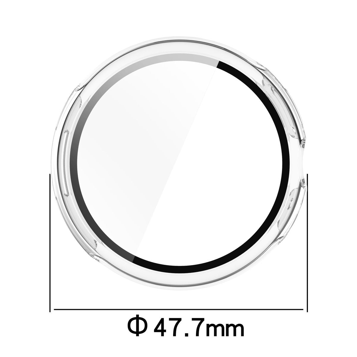 Schutzhülle mit Glas für Google Pixel Watch 3 45mm, Bizon Case+Glass Watch, Transparent