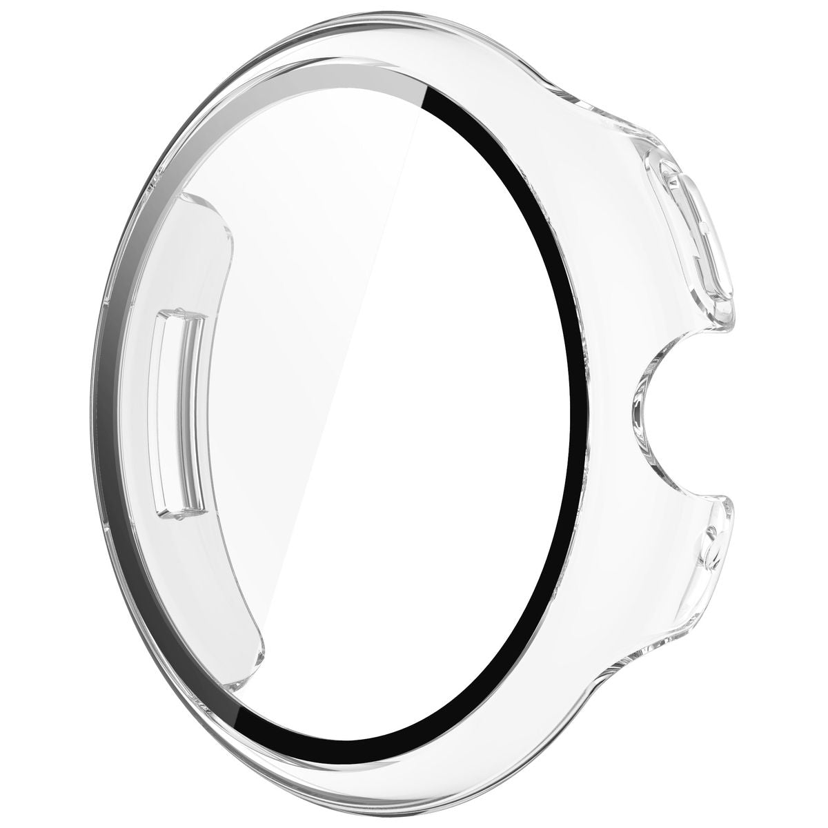 Schutzhülle mit Glas für Google Pixel Watch 3 45mm, Bizon Case+Glass Watch, Transparent