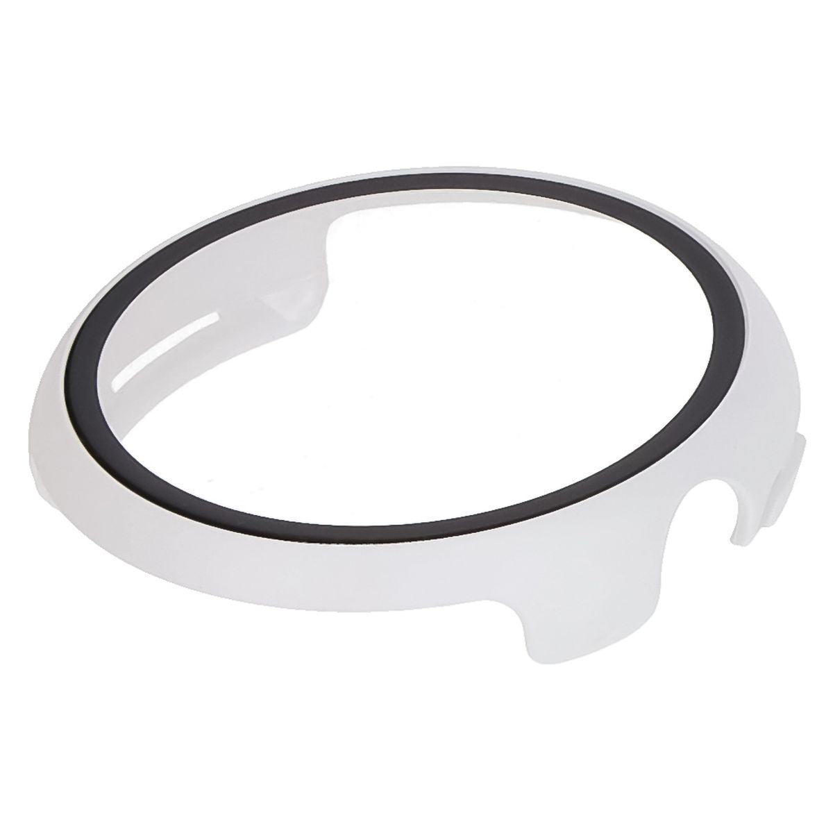 Schutzhülle mit Glas für Google Pixel Watch 3 45mm, Bizon Case Watch Adamo, Weiß