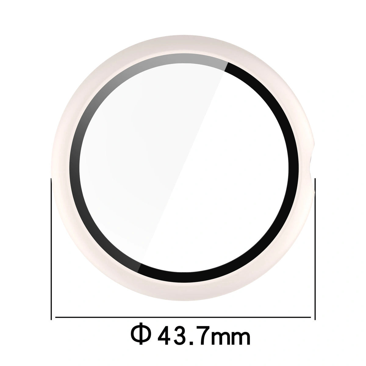 Schutzhülle mit Glas für Google Pixel Watch 4 41 mm, Bizon Case Watch Adamo, Mattbeige