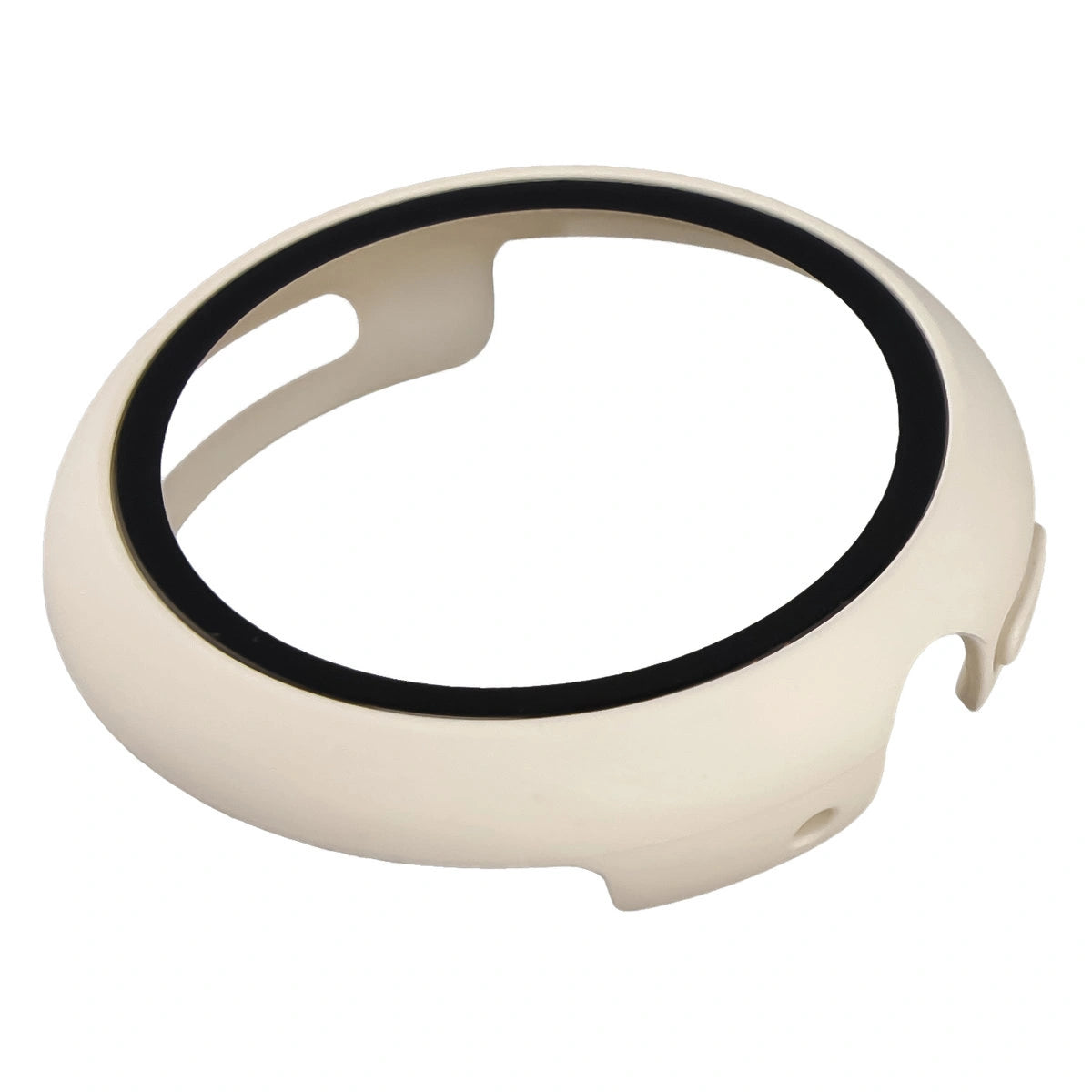 Schutzhülle mit Glas für Google Pixel Watch 4 41 mm, Bizon Case Watch Adamo, Mattbeige