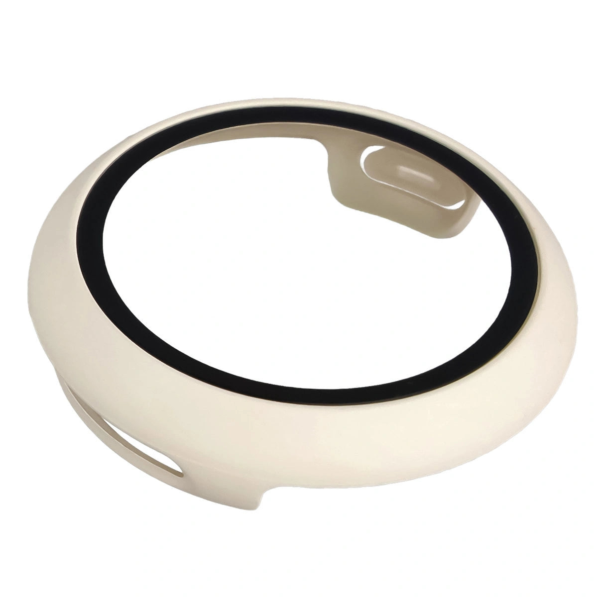 Schutzhülle mit Glas für Google Pixel Watch 4 41 mm, Bizon Case Watch Adamo, Mattbeige
