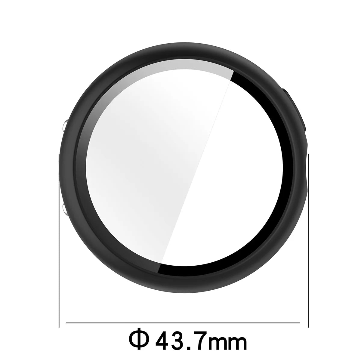 Schutzhülle mit Glas für Google Pixel Watch 4 41 mm, Bizon Case Watch Adamo, Matte Schwarz