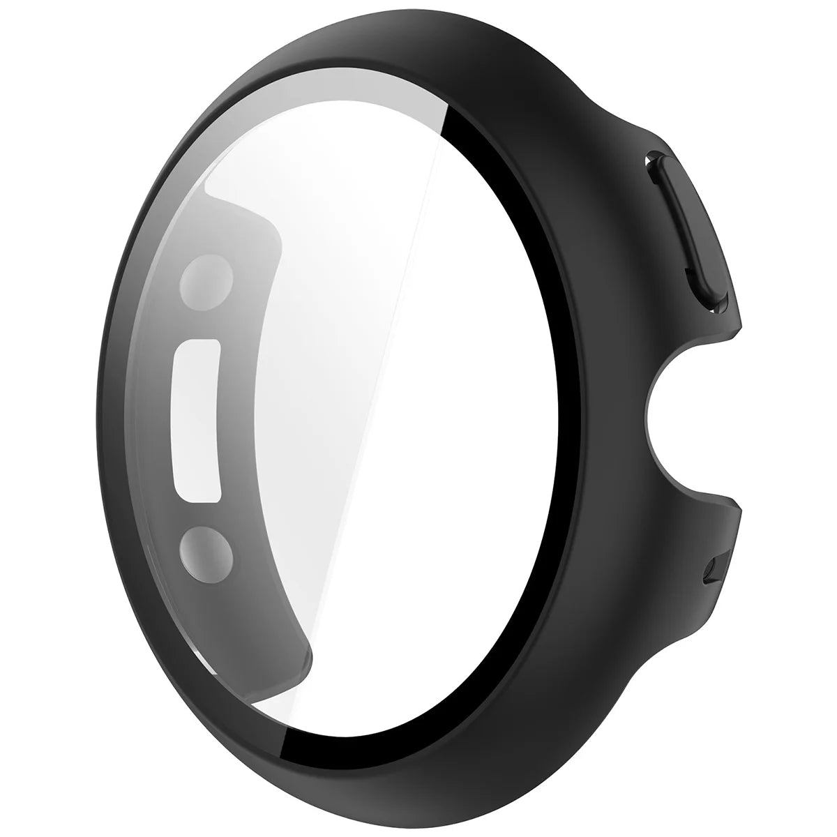 Schutzhülle mit Glas für Google Pixel Watch 4 41 mm, Bizon Case Watch Adamo, Matte Schwarz