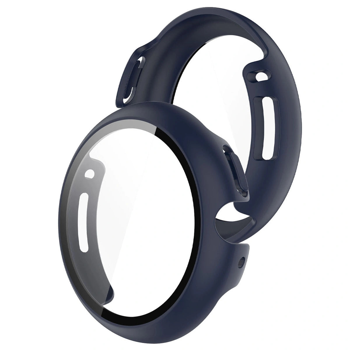 Schutzhülle mit Glas für Google Pixel Watch 4 41 mm, Bizon Case Watch Adamo, Matt Dunkelblau