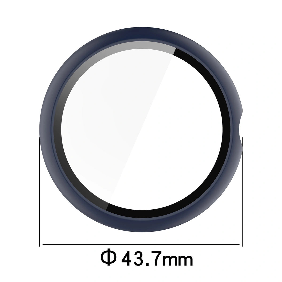 Schutzhülle mit Glas für Google Pixel Watch 4 41 mm, Bizon Case Watch Adamo, Matt Dunkelblau
