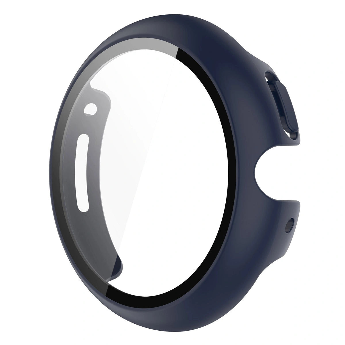 Schutzhülle mit Glas für Google Pixel Watch 4 41 mm, Bizon Case Watch Adamo, Matt Dunkelblau