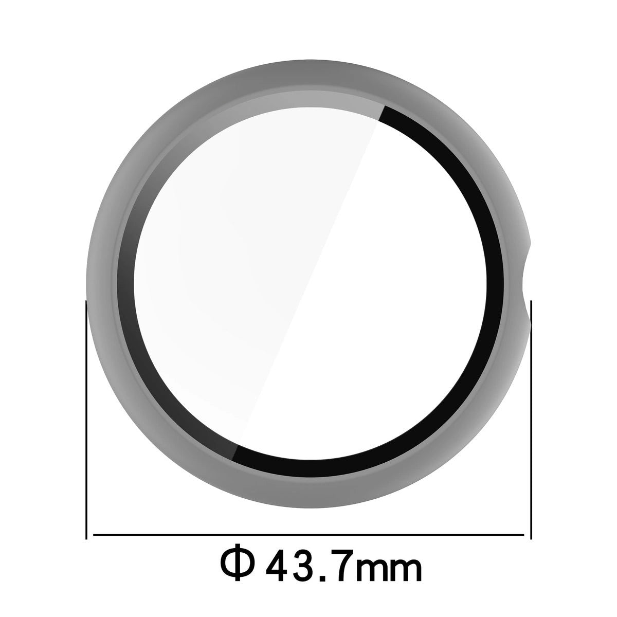 Schutzhülle mit Glas für Google Pixel Watch 4 41 mm, Bizon Case Watch Adamo, Mattgrau