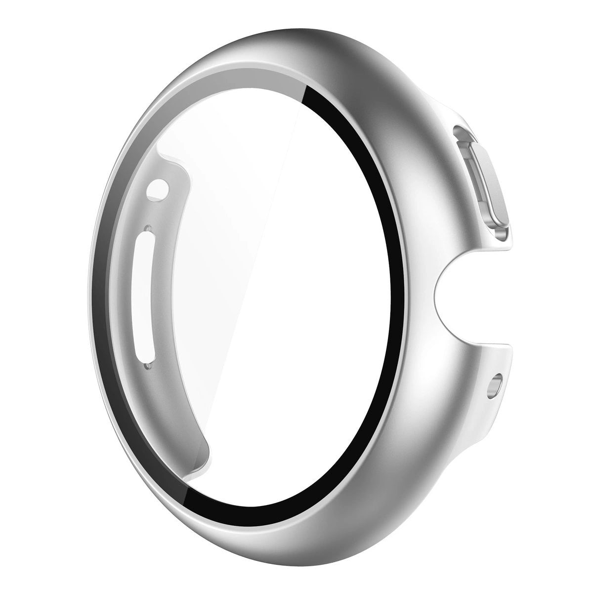Schutzhülle mit Glas für Google Pixel Watch 4 41 mm, Bizon Case Watch Adamo, Matte Silber