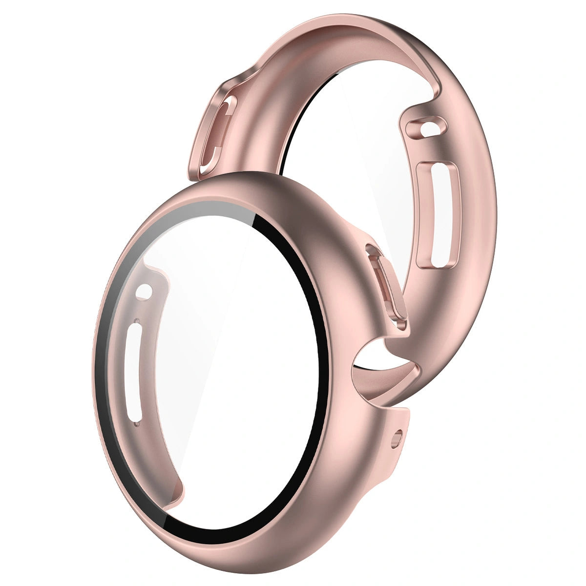 Schutzhülle mit Glas für Google Pixel Watch 4 41 mm, Bizon Case Watch Adamo, Satin Rosa