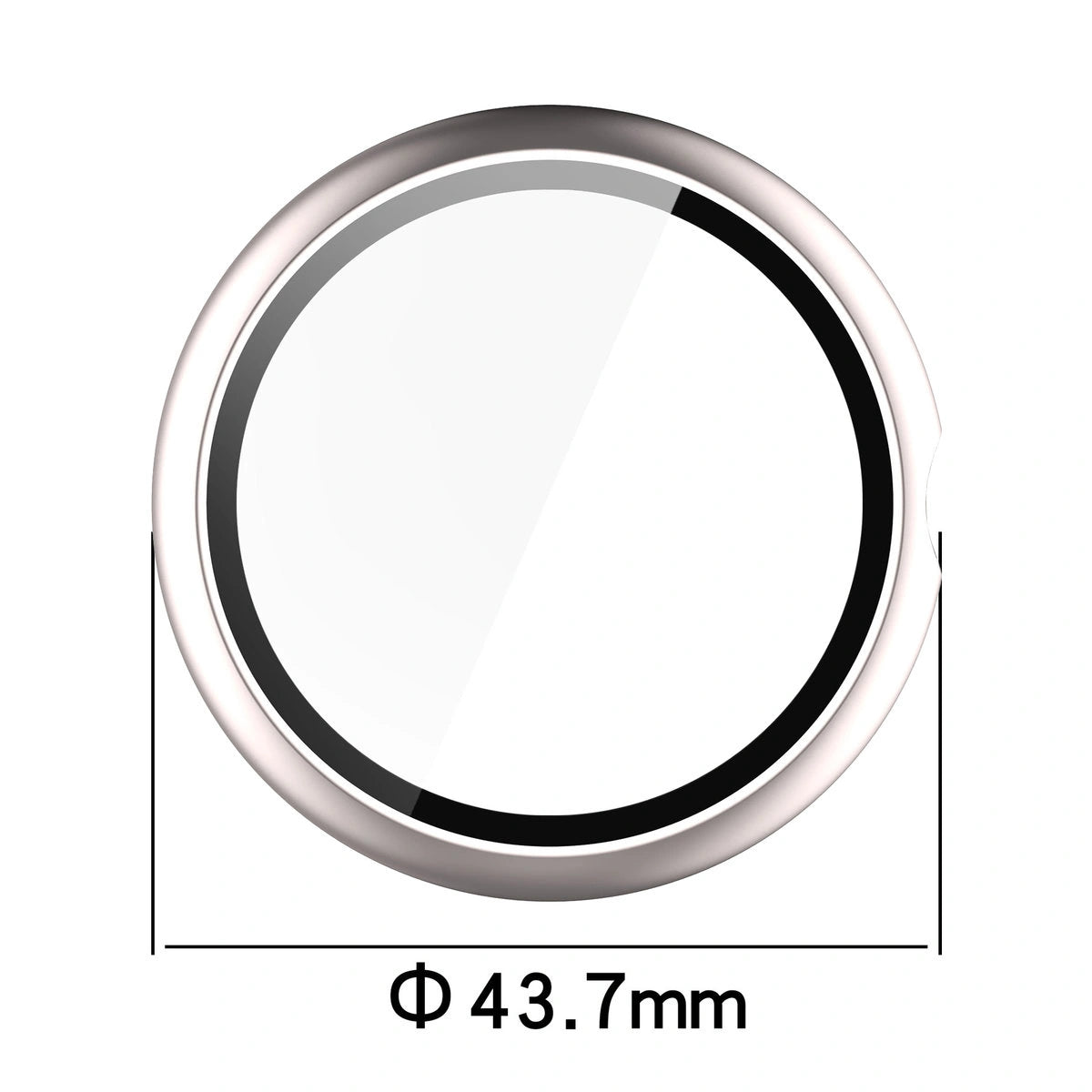 Schutzhülle mit Glas für Google Pixel Watch 4 41 mm, Bizon Case Watch Adamo, Satin Champagner