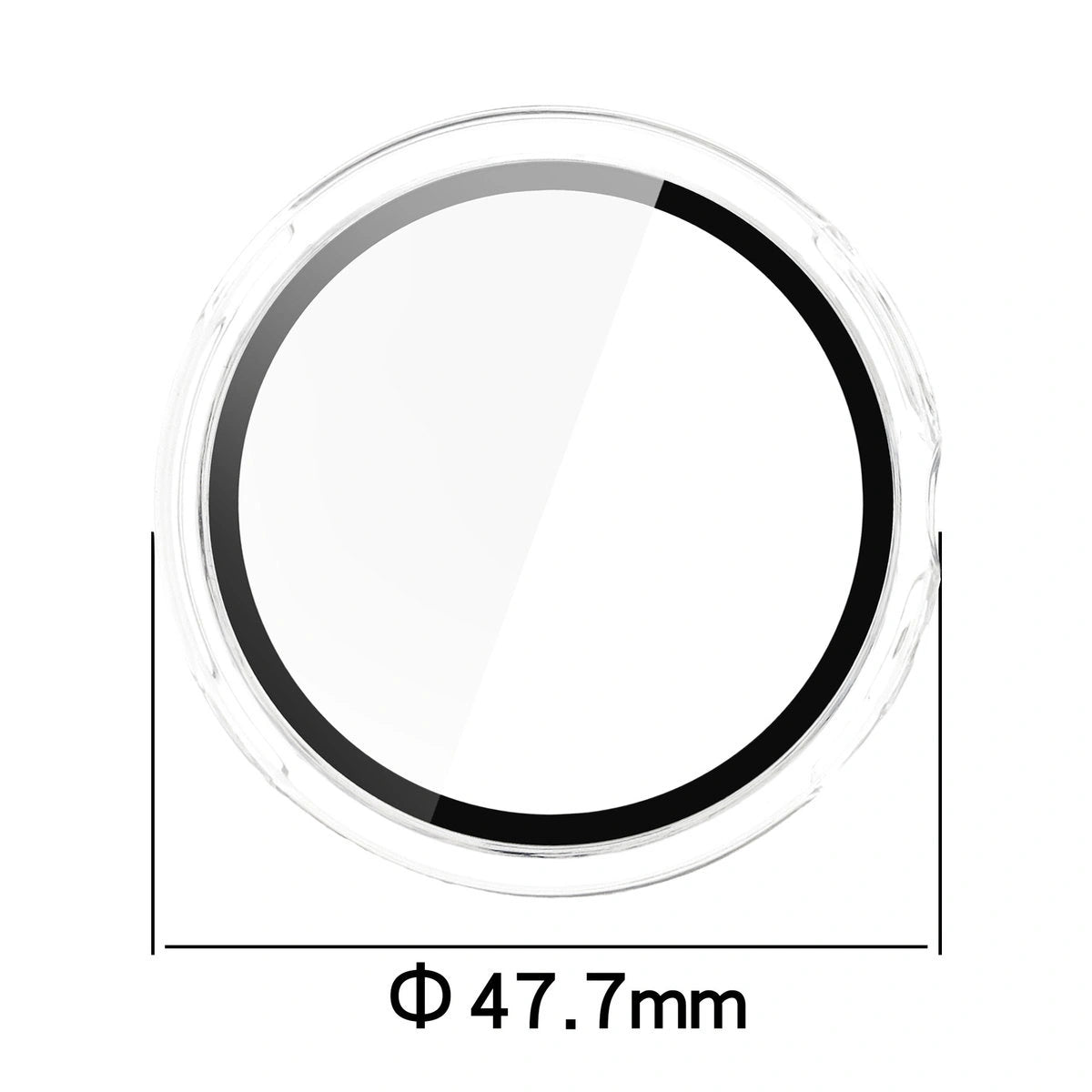 Schutzhülle mit Glas für Google Pixel Watch 4 45 mm, Bizon Case Watch Adamo, Transparent