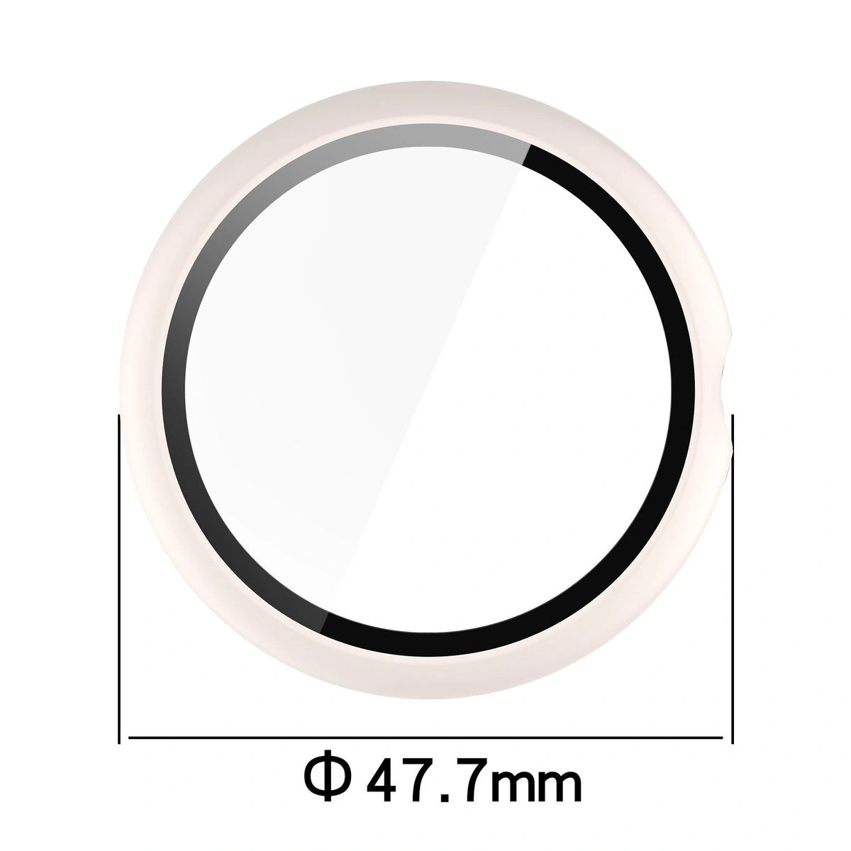 Schutzhülle mit Glas für Google Pixel Watch 4 45 mm, Bizon Case Watch Adamo, mattes Beige