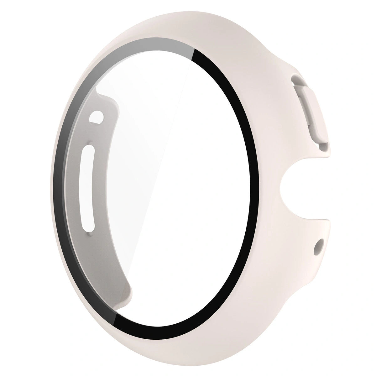 Schutzhülle mit Glas für Google Pixel Watch 4 45 mm, Bizon Case Watch Adamo, mattes Beige