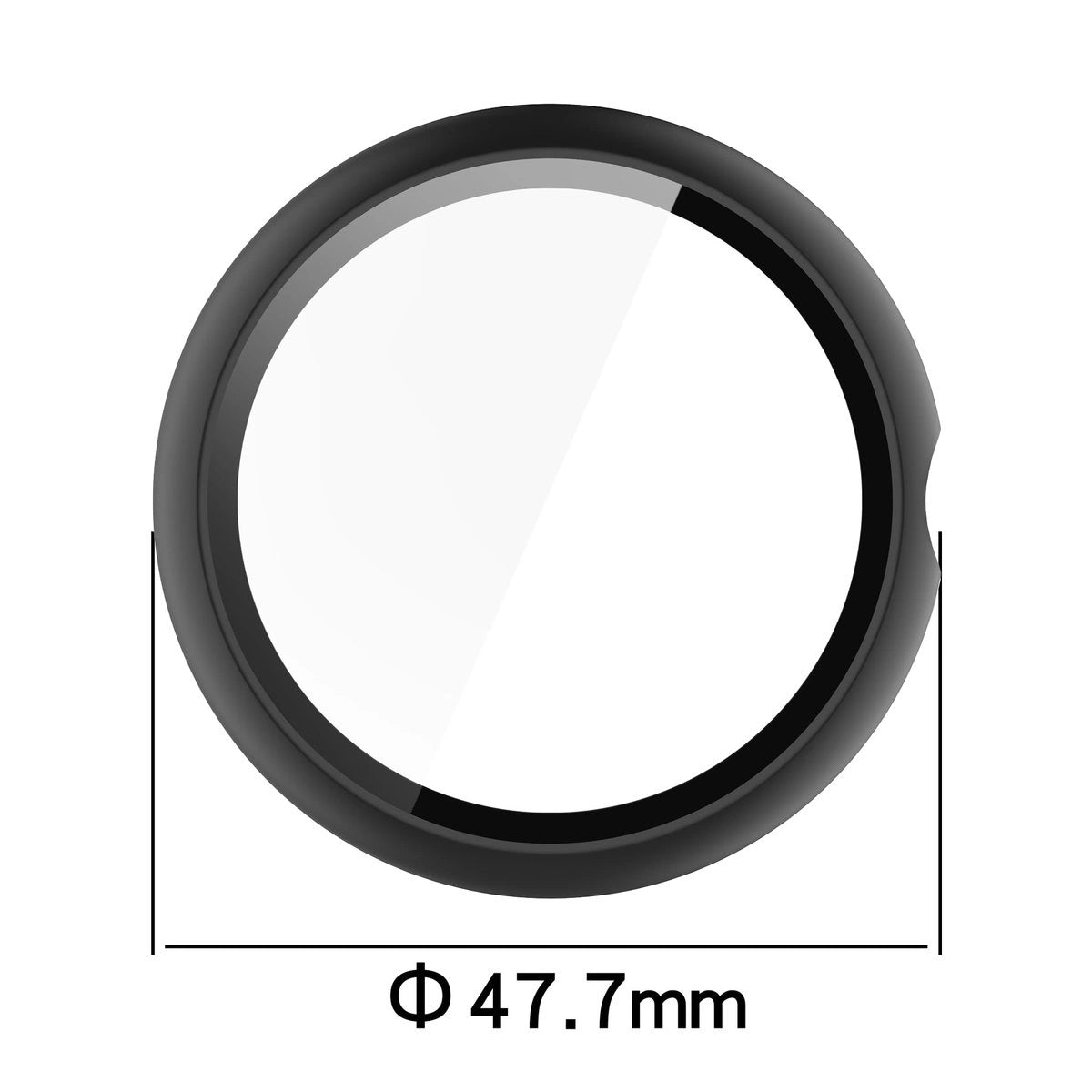 Schutzhülle mit Glas für Google Pixel Watch 4 45 mm, Bizon Case Watch Adamo, mattes Schwarz