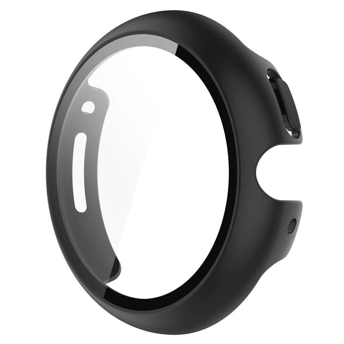 Schutzhülle mit Glas für Google Pixel Watch 4 45 mm, Bizon Case Watch Adamo, mattes Schwarz