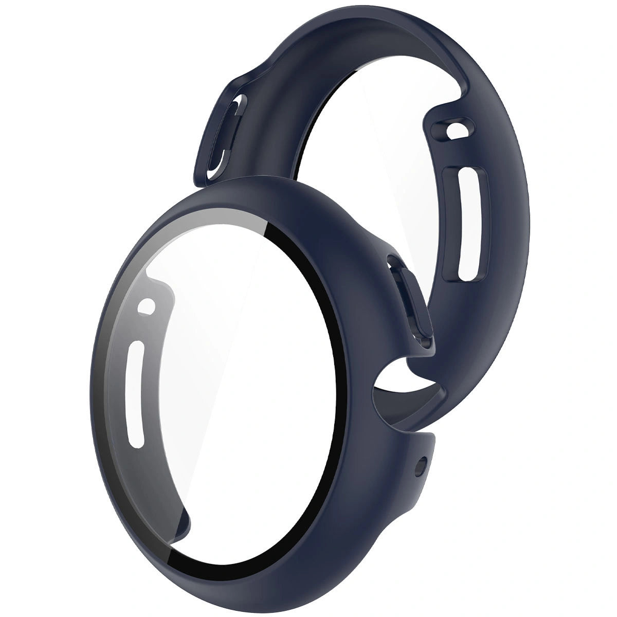 Schutzhülle mit Glas für Google Pixel Watch 4 45 mm, Bizon Case Watch Adamo, mattes Dunkelblau