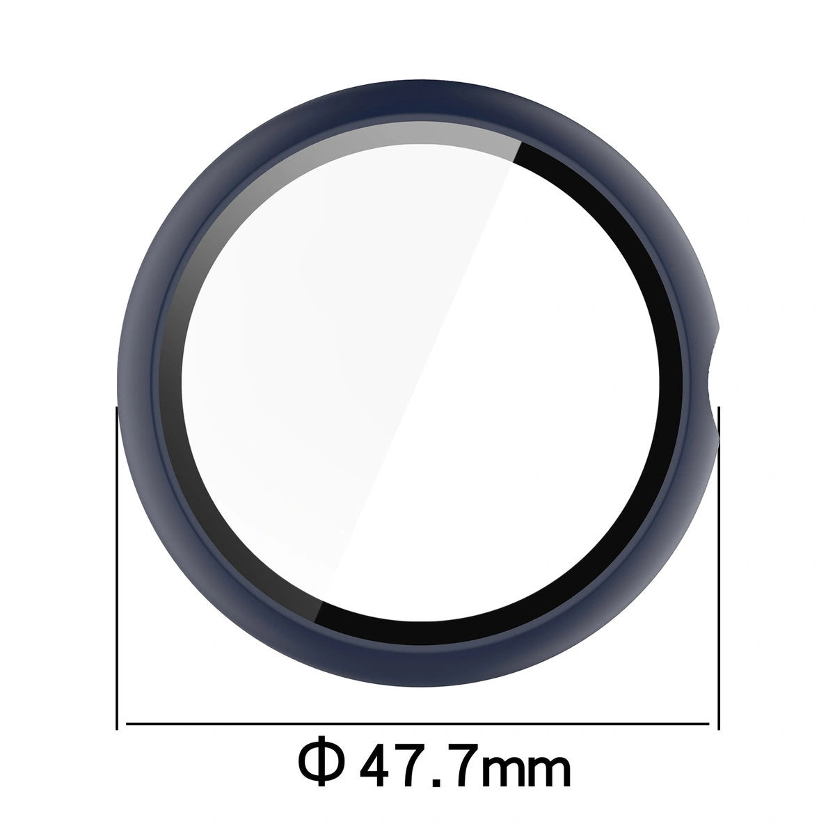 Schutzhülle mit Glas für Google Pixel Watch 4 45 mm, Bizon Case Watch Adamo, mattes Dunkelblau