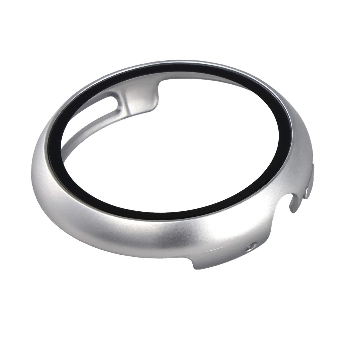 Schutzhülle mit Glas für Google Pixel Watch 4 45 mm, Bizon Case Watch Adamo, mattes Silbern