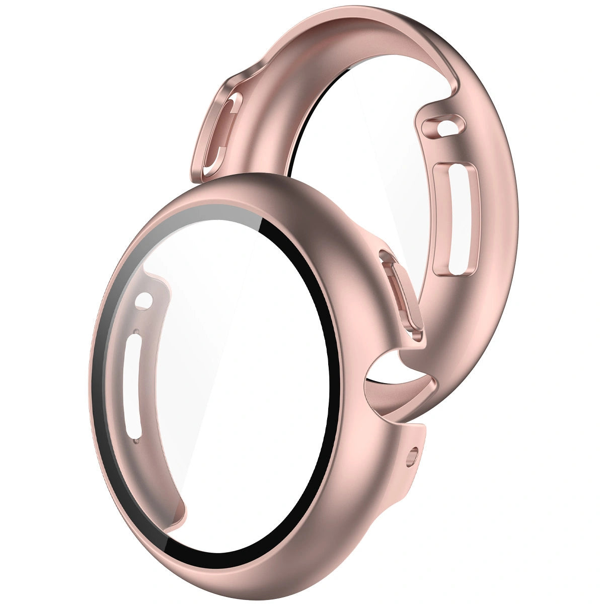 Schutzhülle mit Glas für Google Pixel Watch 4 45 mm, Bizon Case Watch Adamo, Satin Rosa