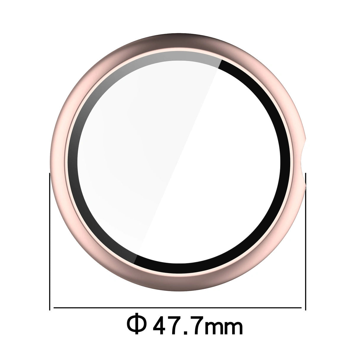 Schutzhülle mit Glas für Google Pixel Watch 4 45 mm, Bizon Case Watch Adamo, Satin Rosa