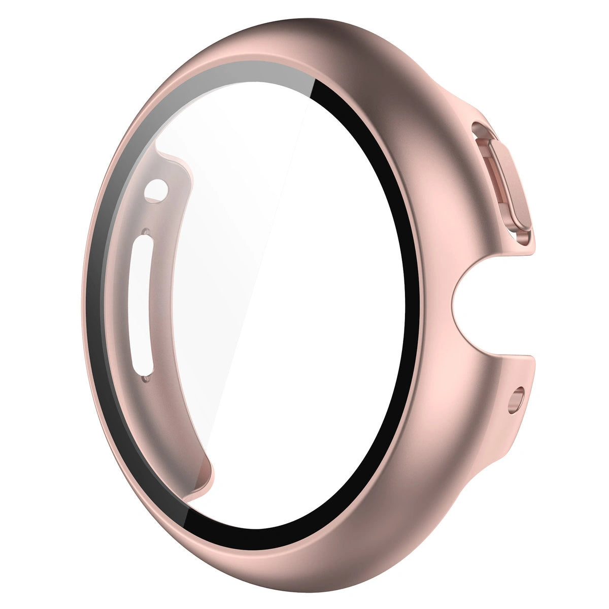 Schutzhülle mit Glas für Google Pixel Watch 4 45 mm, Bizon Case Watch Adamo, Satin Rosa