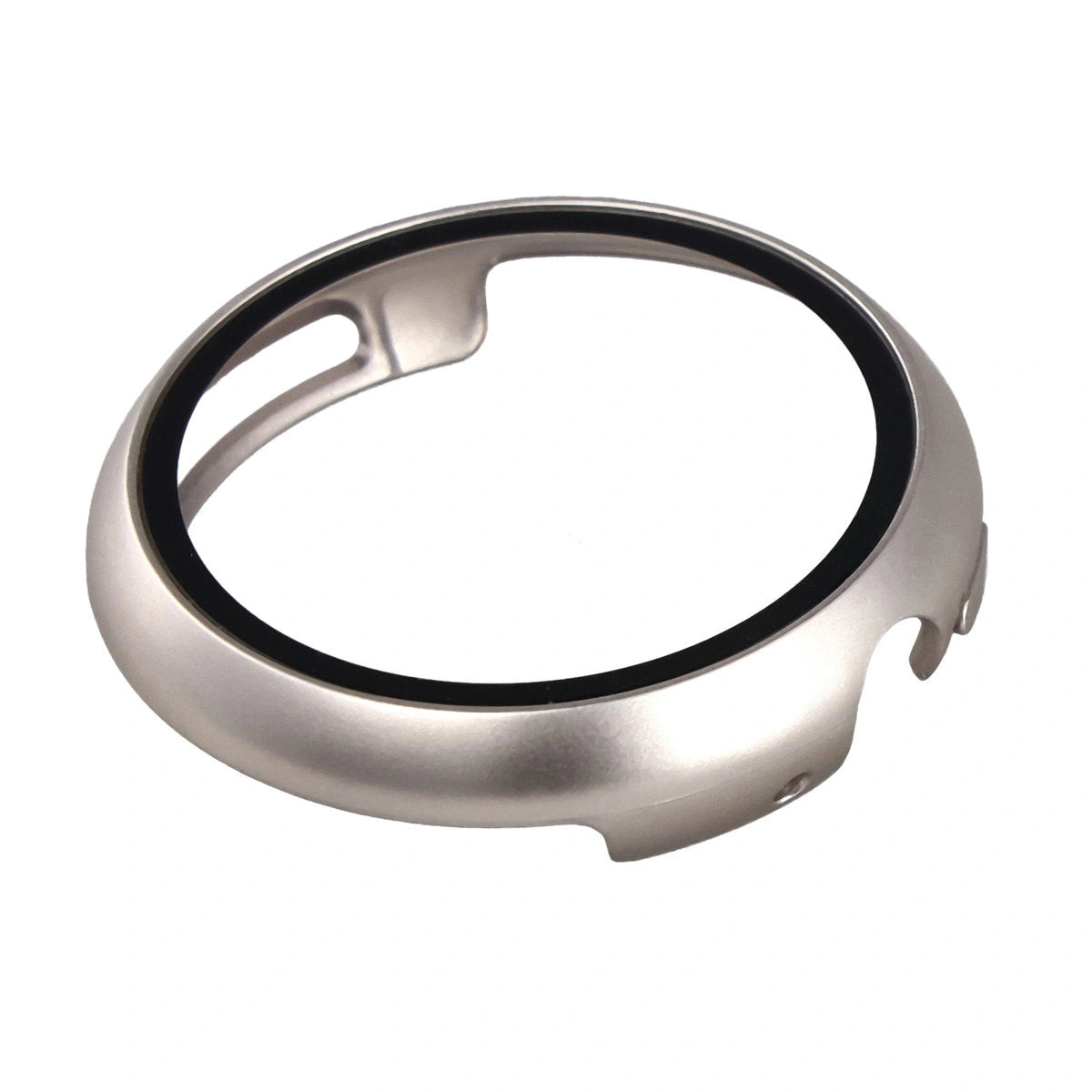 Schutzhülle mit Glas für Google Pixel Watch 4 45 mm, Bizon Case Watch Adamo, satiniertes Champagner