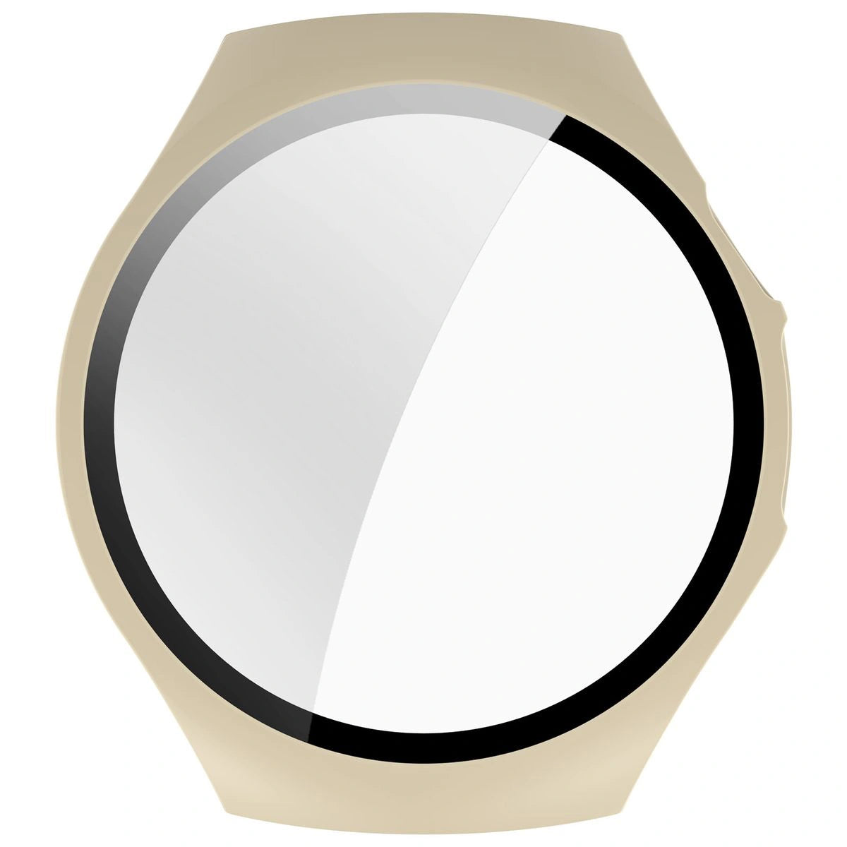 Schutzhülle mit Glas für Huawei Watch 5 42 mm, Bizon Case+Glass Watch, Beige