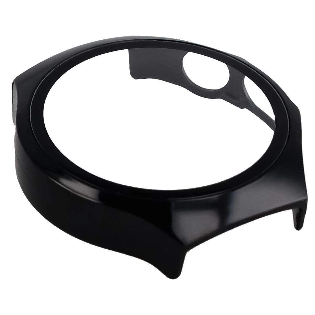 Schutzhülle mit Glas für Huawei Watch 5 42 mm, Bizon Case+Glass Watch, Schwarz