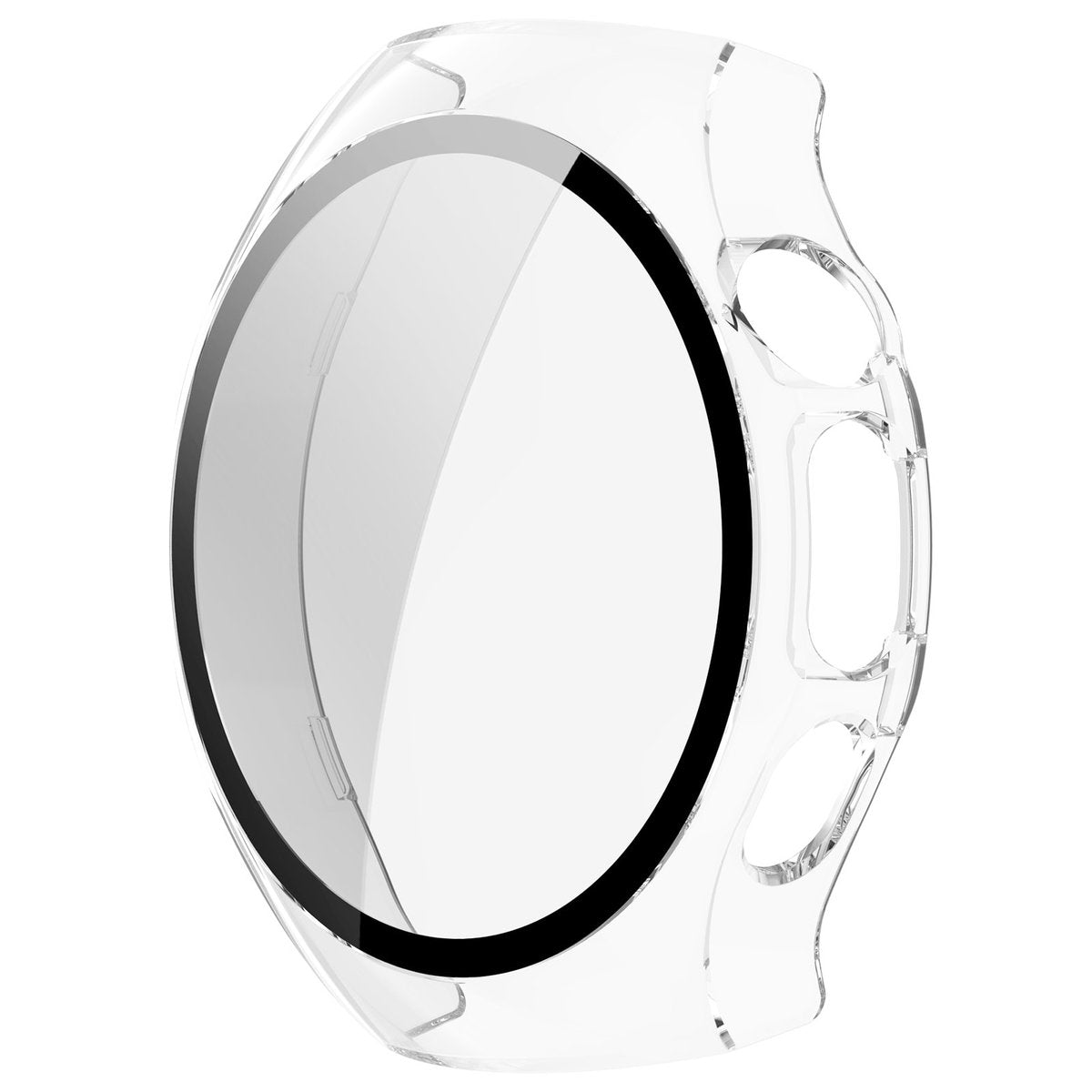 Schutzhülle mit Glas für Huawei Watch 5 42 mm, Bizon Case+Glass Watch, Transparent
