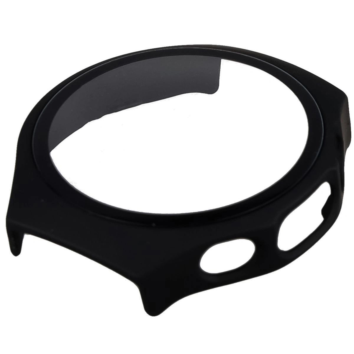 Schutzhülle mit Glas für Huawei Watch 5 42 mm, Bizon Case+Glass Watch, Mattes Schwarz