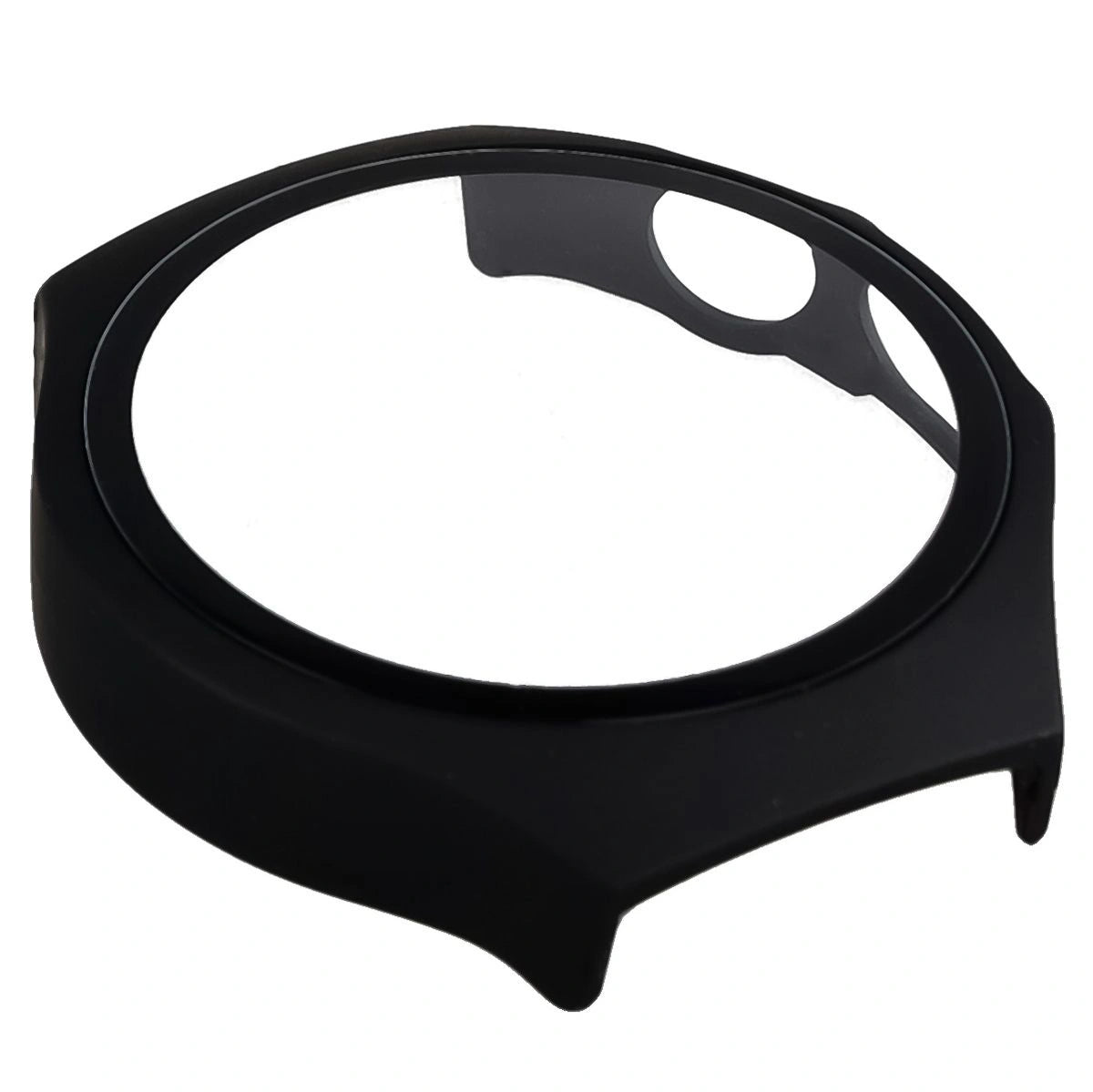Schutzhülle mit Glas für Huawei Watch 5 42 mm, Bizon Case+Glass Watch, Mattes Schwarz