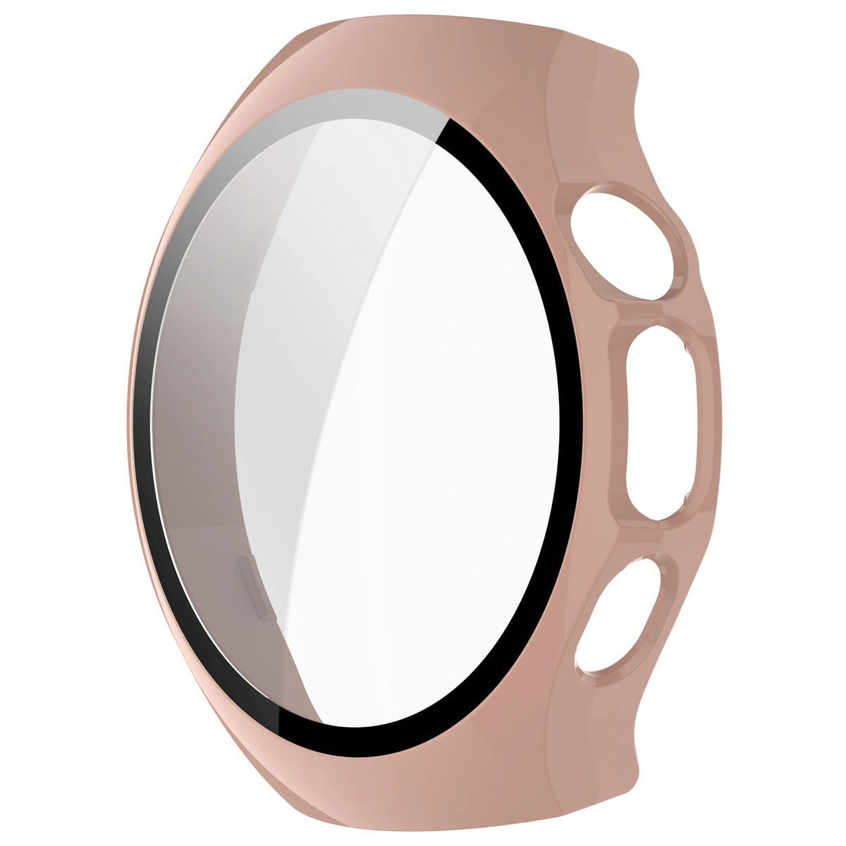 Schutzhülle mit Glas für Huawei Watch 5 42 mm, Bizon Case+Glass Watch, Rosa