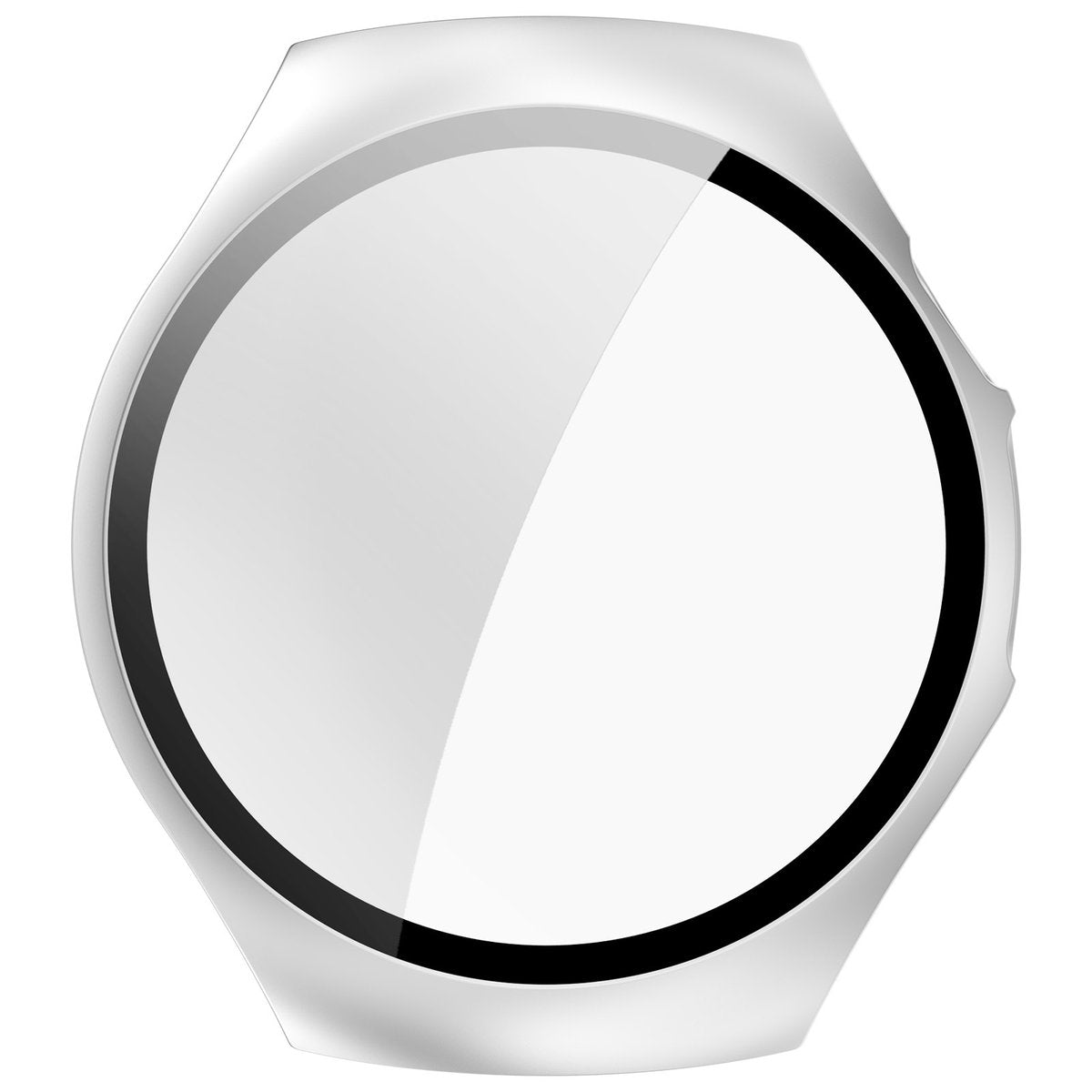 Schutzhülle mit Glas für Huawei Watch 5 42 mm, Bizon Case+Glass Watch, Satin Silber