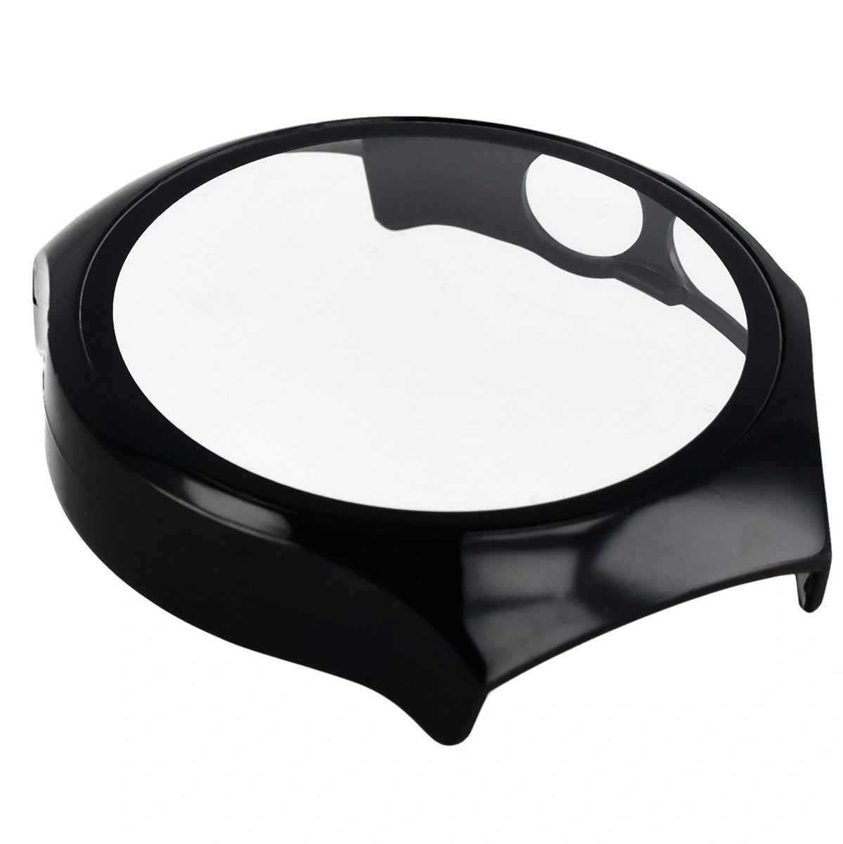Schutzhülle mit Glas für Huawei Watch 5 46 mm, Bizon Case+Glass Watch, Schwarz