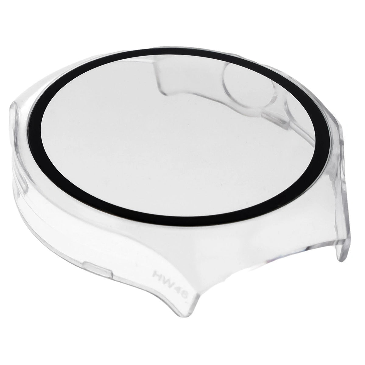 Schutzhülle mit Glas für Huawei Watch 5 46 mm, Bizon Case+Glass Watch, Transparent