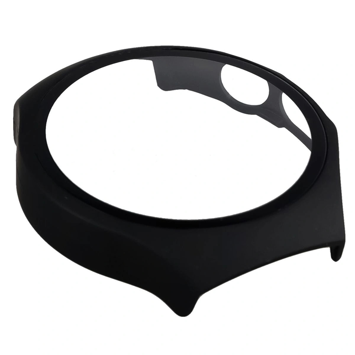 Schutzhülle mit Glas für Huawei Watch 5 46 mm, Bizon Case+Glass Watch, Mattes Schwarz