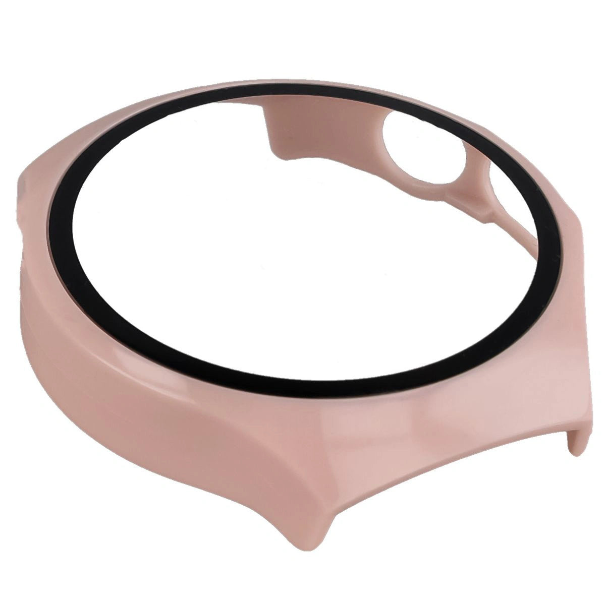 Schutzhülle mit Glas für Huawei Watch 5 46 mm, Bizon Case+Glass Watch, Rosa