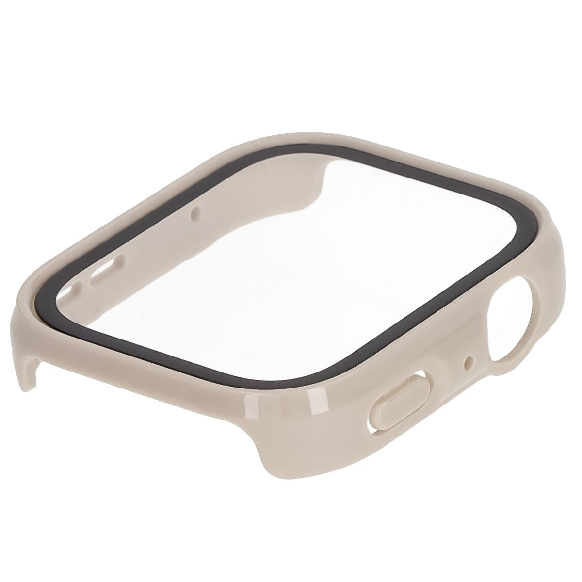 Schutzhülle mit Glas für Huawei Watch Fit 4, Bizon Case Watch Adamo, Beige