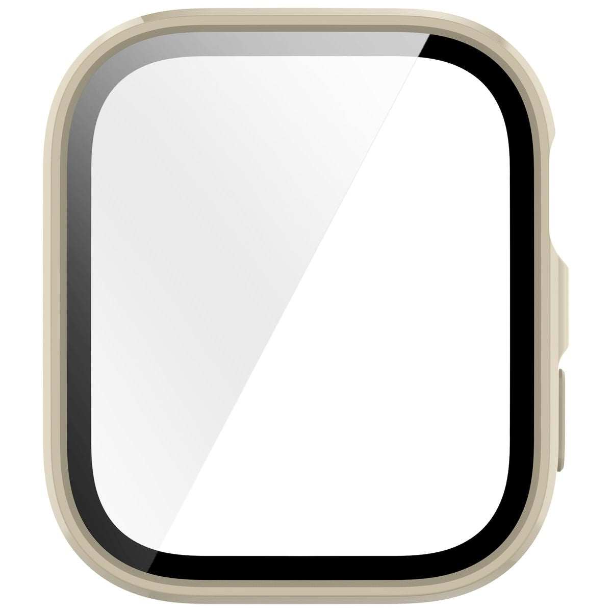 Schutzhülle mit Glas für Huawei Watch Fit 4, Bizon Case Watch Adamo, Beige