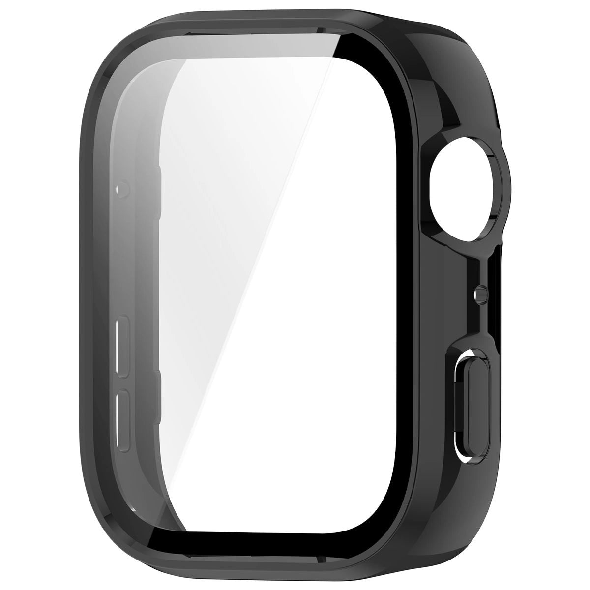 Schutzhülle mit Glas für Huawei Watch Fit 4, Bizon Case+Glass Watch, Schwarz